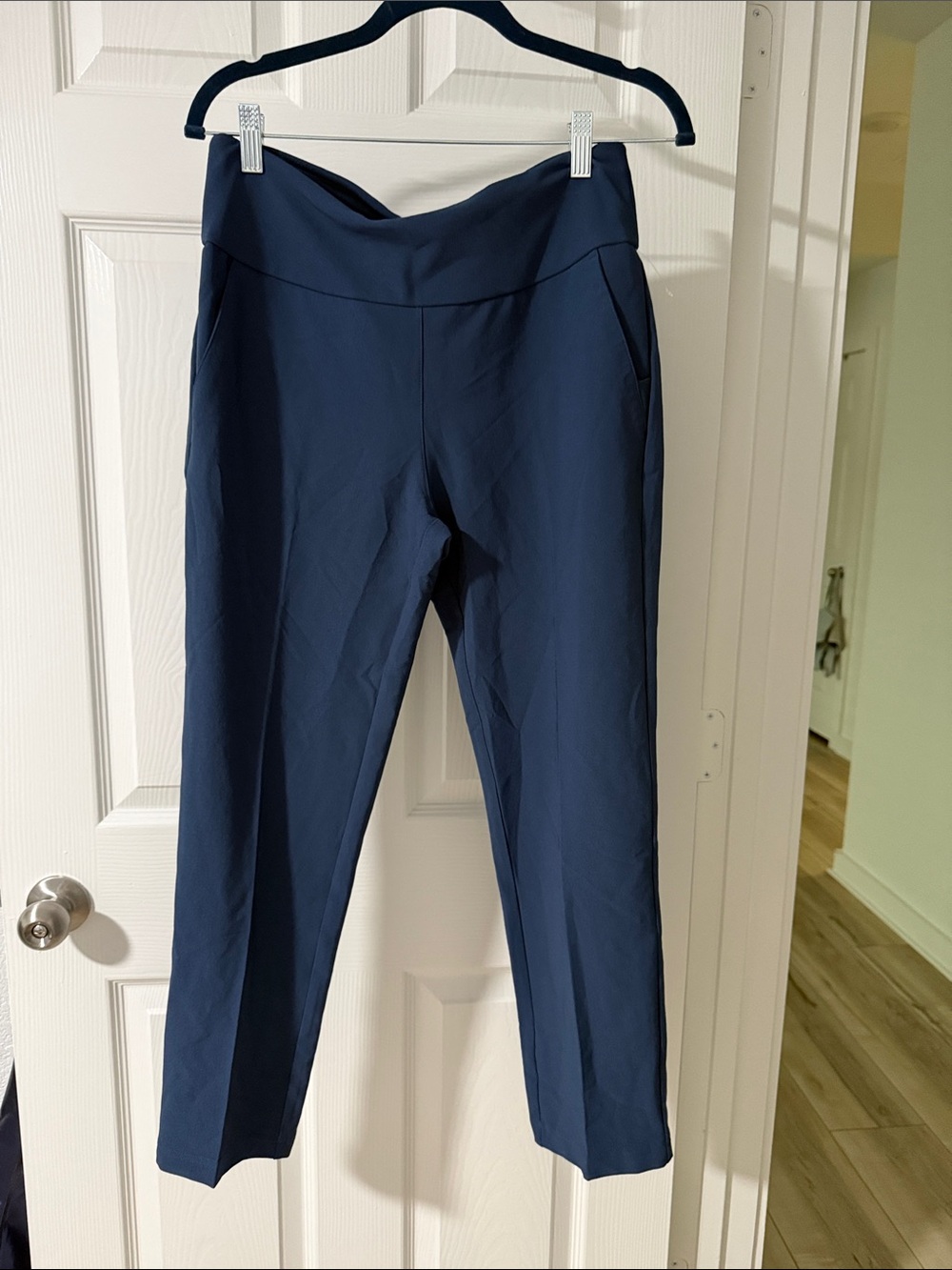 adidas Navy Straight-Leg Active Pants